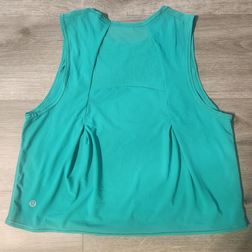 Lululemon Sculpt Cropped Tank Top Kelley Green Size 4 - Picture 2 of 6